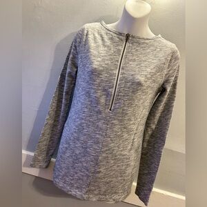 Chic Heather Gray Zipper Sweatshirt